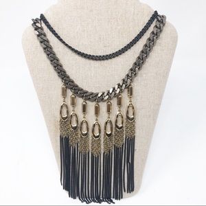 Stella & Dot Lillith Fringe Statement Necklace